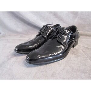 Royal Shoes Mens TUX-08 Black Patent Faux Leather Formal Oxford Dress Shoes 10